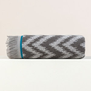 Bande décorative à franges, teinture écologique réactive, sans décoloration, résistante à l'usure, <span class=keywords><strong>serviette</strong></span> OEM multicolore géométrique en zigzag en coton - Product Image 3