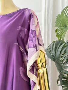 Ensemble Robe et Foulard <span class=keywords><strong>Chic</strong></span> Style <span class=keywords><strong>Bohème</strong></span> Parisien à Imprimé Floral, Robe de Vacances Oversize en Satin Élégant, Tenue de Plage Estivale pour Femme - Product Image 5
