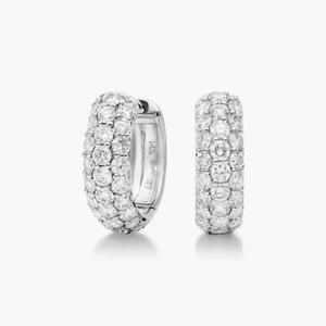 Designer 925 Sterling Silver Gold Plated Moissanite Hoop <b>Earrings</b> Brilliant Sparkling Premium Luxury <b>Fine</b> Jewelry Stylish Women - Product Image 6