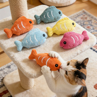Jouet en peluche de luxe pour chat, motif poisson-clown mignon en coton et herbe à chat, pour chatons/chats - Nettoyage des dents, soulagement de l'ennui et confort pour la dentition