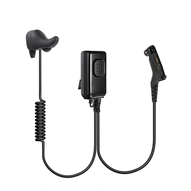 Two-Way Radio Sports Headset LED Indicator Ear Bone Conduction Microphone IPX4 Waterproof 300mAh for Sepura STP9000 Security Use