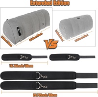 Coussin Gonflable Sexuel avec 4 Sangles de Contrainte, Meuble de Bondage BDSM, Coussin Cale Réglable en Hauteur pour Couples, Lavable, Utilisation Intérieure et Extérieure