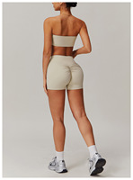 OEM/ODM 2025 Ensemble de sport pour femme, 5 pièces, comprenant soutien-gorge de sport à manches longues et leggings, pour la course, le yoga, la gym et le fitness