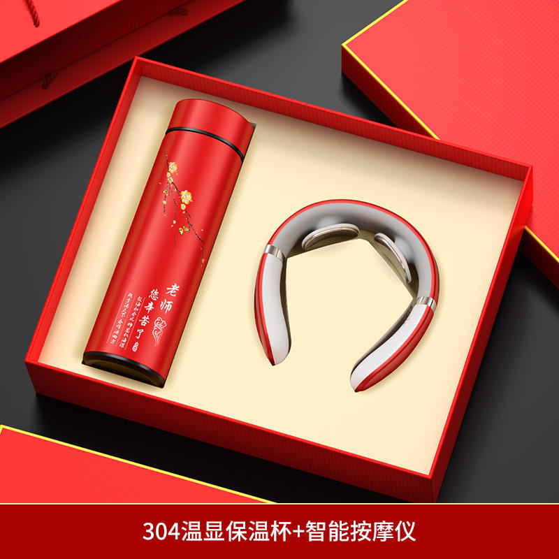 ชุดของขวัญเครื่องนวดแก้วแข็งสีแดง