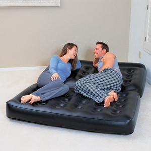 Comfortable 5 in 1 Black <strong>Air</strong> <strong>Sofa</strong> PVC Inflatable Lounger Living Room Furniture Inflatable <strong>Sofa</strong> - Product Image 5