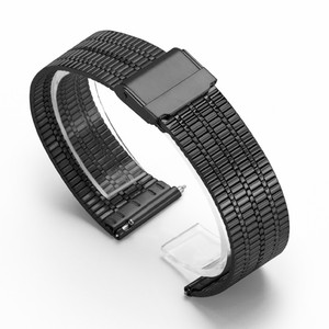 Bracelet de montre en acier inoxydable à écailles de poisson 20mm 22mm, attache rapide, fermoir double poussoir, bracelet de remplacement, finition polie - Product Image 6
