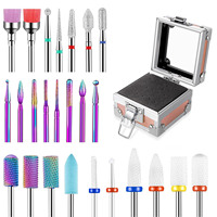 MENGJIE – Kit de 25 embouts de perceuse à ongles professionnels, porte-embouts, étui, tranchants, écologiques, pour salon, 215g, portables, garantie 1 an