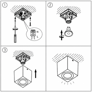 Projecteur extérieur IP54 en matériau PC, base <span class=keywords><strong>GU10</strong></span> - Éclairage côtier anti-corrosion, lampe spot carrée à montage en surface S1603 - Product Image 4