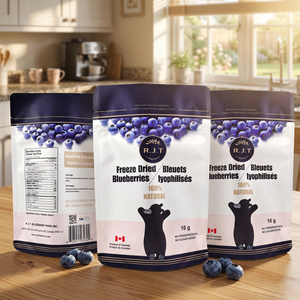 Custom Printed Mylar Bags Stand <b>up</b> <b>Pouch</b> with Reusable Zip Lock Bag for Dried Fruit blueberry Snack - Product Image 1