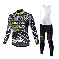 Maillot de cyclisme personnalisé pour homme, automne/hiver, respirant, sans couture, viscose/polyester, anti-plis, bretelles spaghetti, manches longues