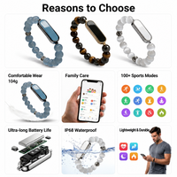 Bracelet intelligent, bracelet de santé, bracelet de suivi d'activité, mode multisports, étanche, sans écran, bracelet de sport