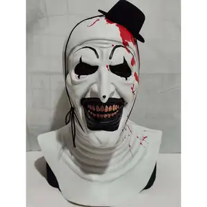 New latex Halloween scary bloody clown head set bar party props