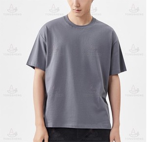 Personalizado al por mayor Pima algodón camisetas lisas de gran tamaño V O cuello 100% Pima camiseta Premium hombres Pima algodón camiseta en blanco - Product Image 4