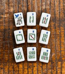 Juego de Fichas de Mahjong Americanas de Imitación de Madera, Grabadas y Pintadas a Mano, con Diseño de Zorro, Oso, Hongo, Flora y <span class=keywords><strong>Fauna</strong></span>, Listo para Enviar - Product Image 6