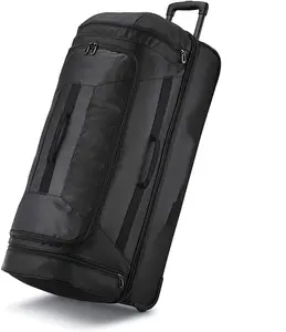 FREE SAMPLE 2 Wheeled Rolling Duffel Bag, All Black