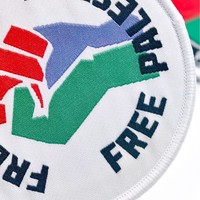 Patch brodé drapeau palestinien tissé avec fixation auto-agrippante pour vêtements, accessoires, sacs de plein air et chapeaux