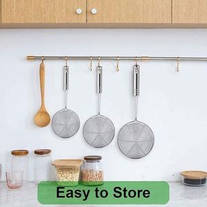 Factory Price Stainless Steel Oil Strainer Fried Food Colander <b>Kitchen</b> Skimmer Spoon <b>Gadgets</b> Utensils Cooking Wire Mesh Strainer - Product Image 2