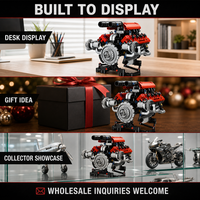 Kaiyu K96203 Ales, Juego de Bloques de Construcción con Luces LED, Motor LED, Coche V8 Electrónico para Niños, Juguete de Construcción Mecánica STEM