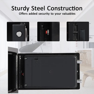<span class=keywords><strong>Caja</strong></span> <span class=keywords><strong>Fuerte</strong></span> Inteligente Pequeña para el Hogar, <span class=keywords><strong>con</strong></span> Cerradura Electrónica Digital y de <span class=keywords><strong>Llave</strong></span>, Diseño Vertical de Acero, Blanca y Negra, Certificación CE, Venta al Por Mayor - Product Image 2