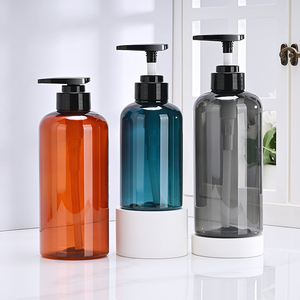 300ml / 500ml Rỗng chai nhựa cho dầu gội đầu và điều hòa độc đáo tắm Lotion chai Frosted/Hổ phách/grey/Màu xanh trong kho - Product Image 5
