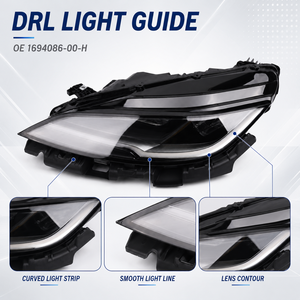 Ahorro en Compras al por Mayor: Conjunto de Faros LED de Alto Rendimiento LinTech 1694086-00-H-M para Modelo 3 (Versión Renovada) - Punto Clave de Venta - Product Image 3