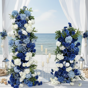 DKB - Juego de Decoración de Flores Artificiales Premium para Bodas, con Rosas Blancas y Rosas, Tamaños Personalizables para Bodas al Aire Libre - Product Image 1