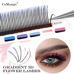 CoMango Extension Ciglia 5D Fairy Effetto Ombre Morbido Colorato, Ciglia a Fiore, Forniture per Volume Easy Fan - Product Image 1