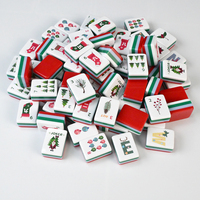 Mahjong de Noël en acrylique à 4 couches, jeu de table de luxe, tuiles de Mahjong américain pour les fêtes de fin d'année, cadeau festif, vente en gros
