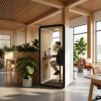 Cabina Acústica Ergonómica para Llamadas Telefónicas de Oficina, Ahorra Espacio, Insonorizada, OEM ODM, Ignífuga, Privacidad Acústica, Instalación Rápida en 30 Minutos