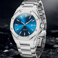 Montre chronographe pour homme, automatique, mécanique, de haute qualité, en acier inoxydable, étanche, sportive, personnalisée, montre-bracelet pour affaires