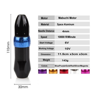 Stylo rotatif pour tatouage Tuffking 11,5 cm 10000 tr/min en alliage d'aluminium, kit de machine de maquillage permanent pour artistes tatoueurs - Product Image 1
