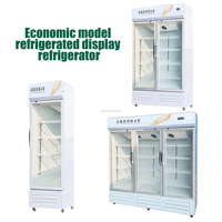 Réfrigérateur commercial vertical à porte vitrée 1/2/3 portes pour boissons, bière, cola, etc.