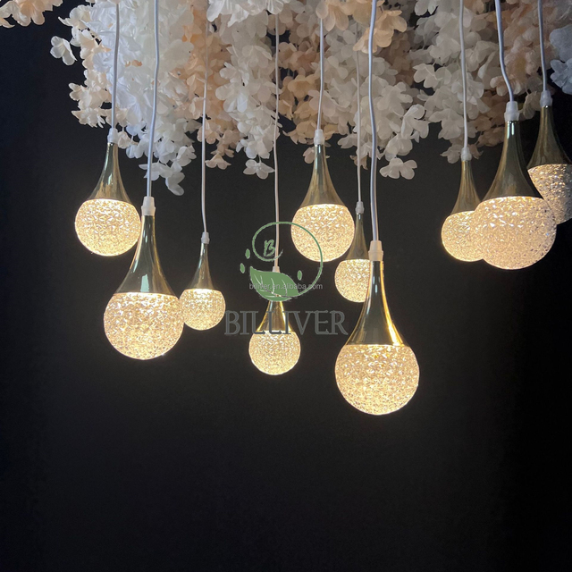 Wholesale wedding creative planet 10 head chandelier wedding hall ceiling starry decoration high ceiling chandelier lights