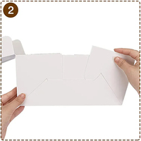 Boîtes à gâteaux de boulangerie en papier kraft de luxe rectangulaires blanches avec fenêtre transparente et plateau carré pour l'emballage de rouleaux de gâteaux