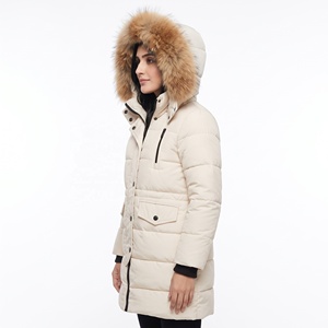 KIJQJW7 Veste matelassée élégante et respirante pour femme, col en fausse fourrure, rayures camouflage, rembourrage en coton, rivets – Collection Hiver - Product Image 2