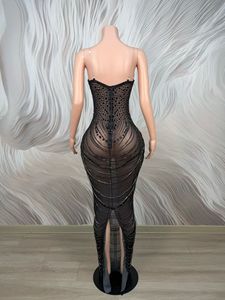 <span class=keywords><strong>Robe</strong></span> <span class=keywords><strong>longue</strong></span> sexy sans bretelles avec franges en strass pour anniversaire, mariage, soirée, cérémonie, <span class=keywords><strong>robe</strong></span> de bal, tenue de fête pour femmes, taille plus - Product Image 3