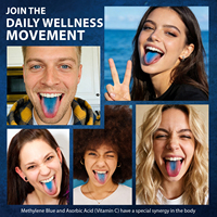 Bonbons de supplément de méthylène bleu 5 mg sans gluten, marque privée OEM, antioxydant, gommes de méthylène bleu pour le soutien du cerveau et de la concentration