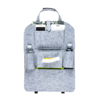 Sac de rangement pliable pour siège arrière de voiture en feutre Organisateur de siège arrière Protecteur en feutre multi-poches