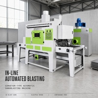 Machine de sablage automatique certifiée CE pour le traitement de surface par oxydation des pièces de quincaillerie en chambre de sablage