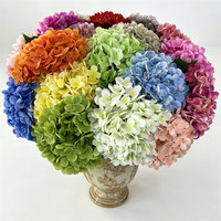 Hydrangeas artificiels réalistes en gros L-205 pour arrangements de mariage, hydrangeas artificiels au toucher réel