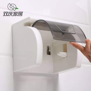 Suporte de toalha de papel sem perfuração Caixa de tecido do banheiro Bandeja de rack à prova d'água Suporte de rolo de papel hi - Product Image 5