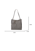 Bolso de Mano de Algodón Artístico Estilo Coreano Vintage, Simple, Fresco, Geométrico, con Dos Correas, Casual, de Gran Capacidad