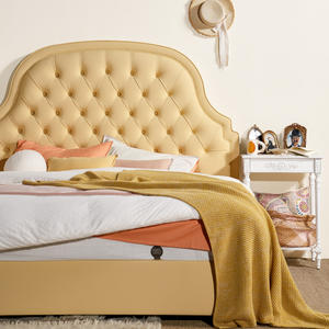 <span class=keywords><strong>Letto</strong></span> <span class=keywords><strong>matrimoniale</strong></span> in pelle con bottoni retrò <span class=keywords><strong>francese</strong></span> con Base a doghe in betulla, <span class=keywords><strong>un</strong></span> moderno e minimalista <span class=keywords><strong>letto</strong></span> a filo - Product Image 5