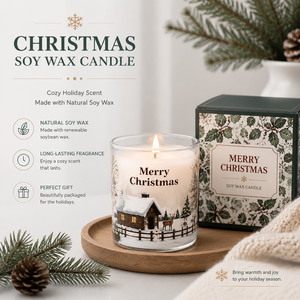 AIKUN <b>Bulk</b> Supply Natural Christmas Fragrance <b>Candle</b> Premium Handmade Home Decor Gift Glass Soy Wax <b>Candle</b> for New Year Holiday - Product Image 3