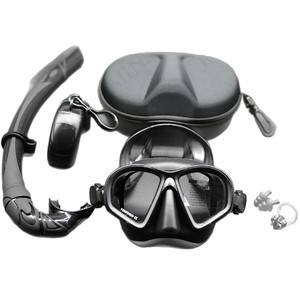 Freediving Mask Set With Snorkel Tempered Glass Low Volume Adult Diving Gear - Product Image 1