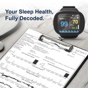 Moniteur d'apnée du sommeil au poignet BERRY BM2000A, utilisation à domicile, <span class=keywords><strong>oxymètre</strong></span> de pouls au poignet facile à utiliser, moniteur d'apnée du sommeil numérique électronique - Product Image 3