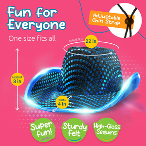 Sombrero de Vaquero con Lentejuelas Plateadas y Luces LED, Entrega Rápida, Unisex, para Bodas, Conciertos, Fiestas, Halloween, Navidad, Ramadán, Accesorios de Disfraces - Product Image 4