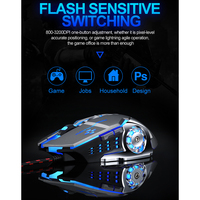 Mouse Game 3200 DPI 6 Tombol, Mouse Gaming TWOLF V6 dengan 6 Tombol Yang Dapat Diprogram