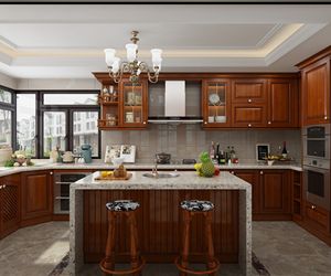 Mueble de Cocina Estilo Europeo Americano, Almacenamiento Multifuncional Personalizado, Diseño Moderno, Panel de Madera Contrachapada, Ecológico, Resistente al Agua - Product Image 1