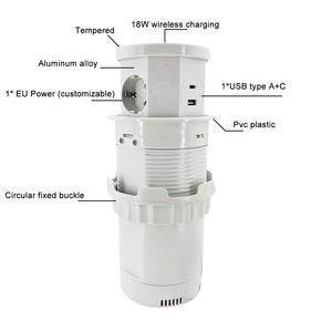 Prise d'extension 3 Eu avec port USB Prise <span class=keywords><strong>de</strong></span> <span class=keywords><strong>table</strong></span> rétractable Prise <span class=keywords><strong>de</strong></span> bureau USB pop-up lente - Product Image 5